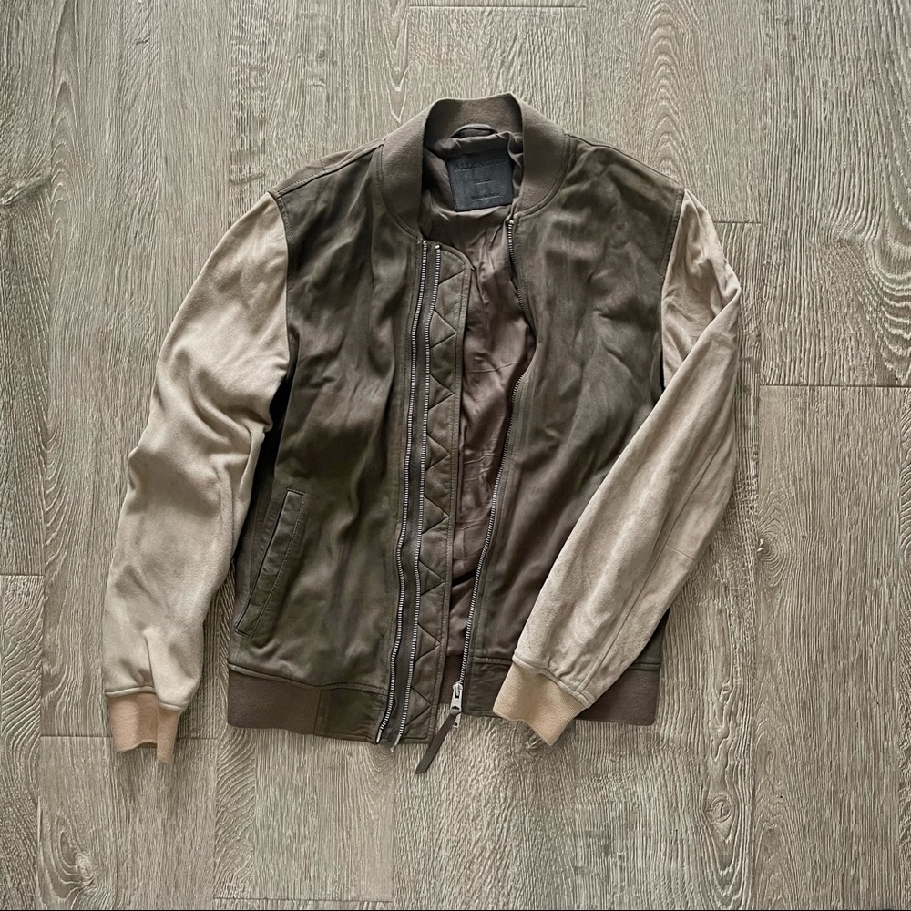 Lightly worn Suede AllSaints Bomber Jacket